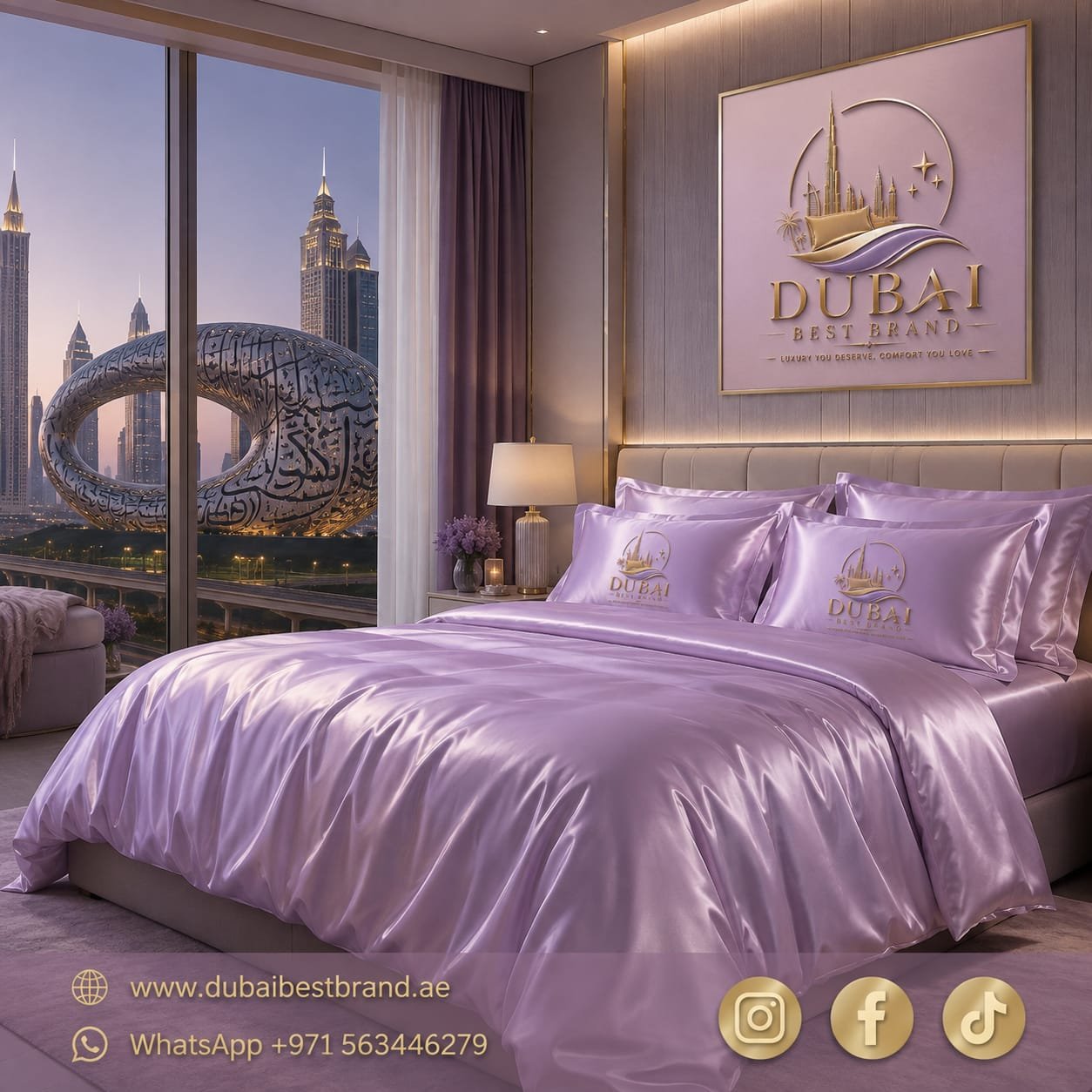 Luxury hotel-grade bedding suite